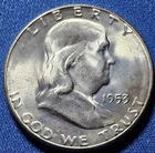 A 1953 S Franklin Half Dollar BU Nice Coin!