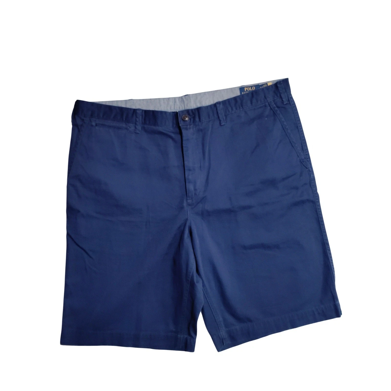 Polo Ralph Lauren Mens 42 Classic Fit Chino Shorts Navy Blue Cotton 100%