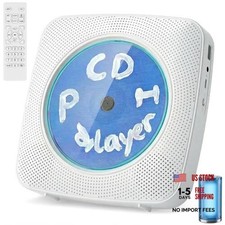 CD Player Portable Bluetooth: Mini CD Player with 1800mAh Battery White