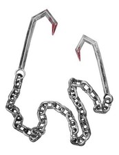 Butcher Hook,Plastic Meat Hooks with Chain Butcher Costume Accessories