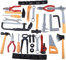 28 Pcs Kids Toy Tool Set Construction Party Supplies Plastic Pretend Play Access