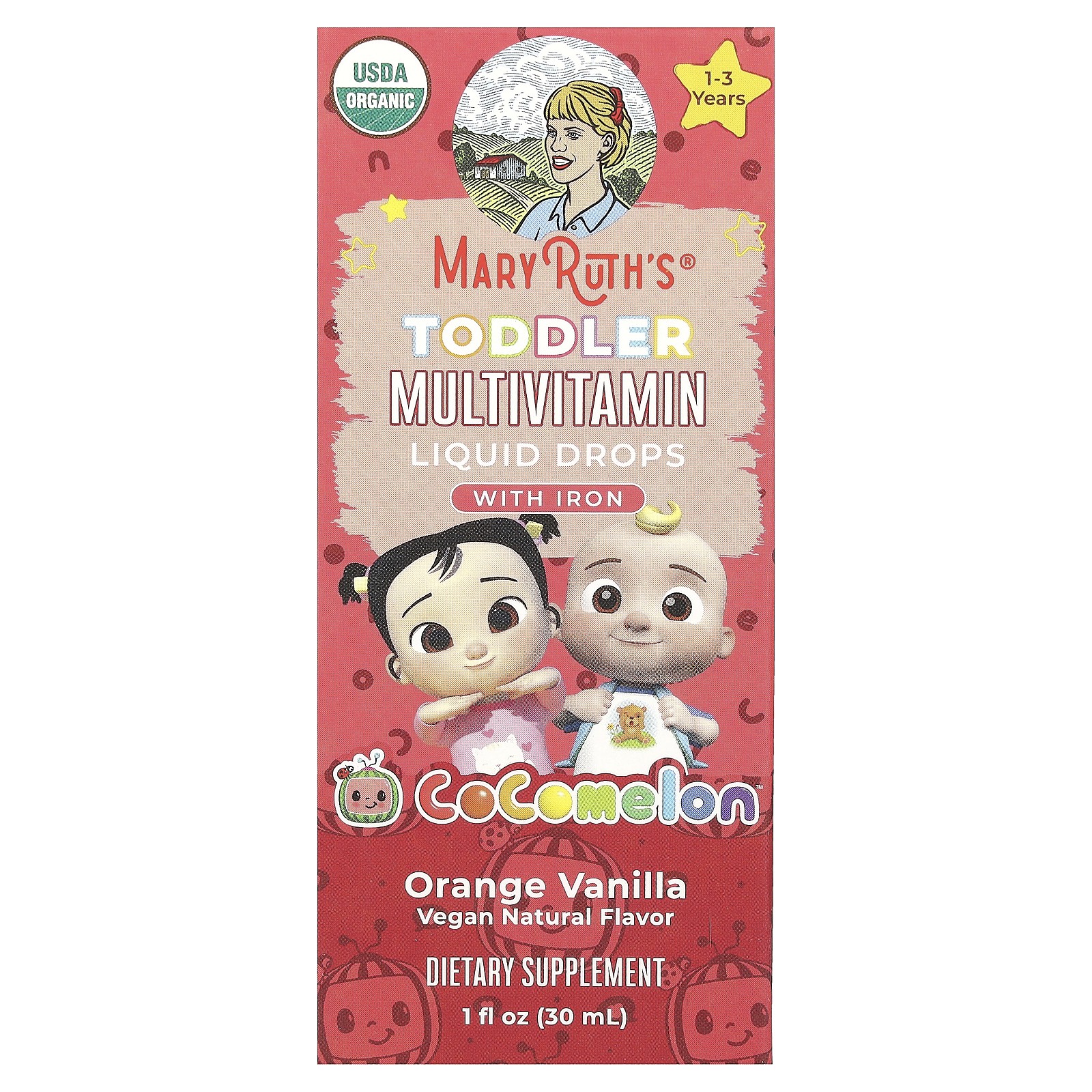 Cocomelon Toddler Multivitamin Liquid Drops With Iron 1 - 3 Years Orange 2490₽