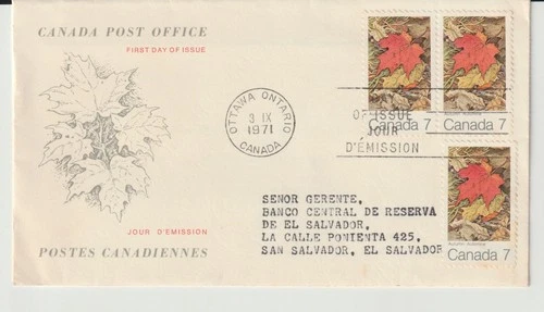 CANADA, 1971  Maple leaf in Fall Autumn  FDC / 2391