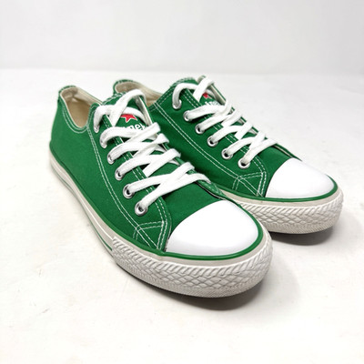 Rare Heineken Beer Green Converse Style Canvas Low Tops Men s Size 6.5 W 8.5