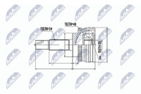 NTY Gelenksatz, Antriebswelle NPZ-TY-080 FüR Toyota