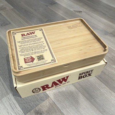 RAW Spirit Box Rolling Tray Box Magnetic Lid Certificate of Rawthenticity