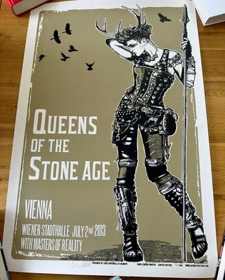 Queens Of The Stone Age 2013 Vienna Wiener Stadthalle Original Concert Poster