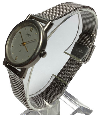 Boccia Titanium Women Watch 27mm Gray Dial Adjustable Mesh Band New Battery