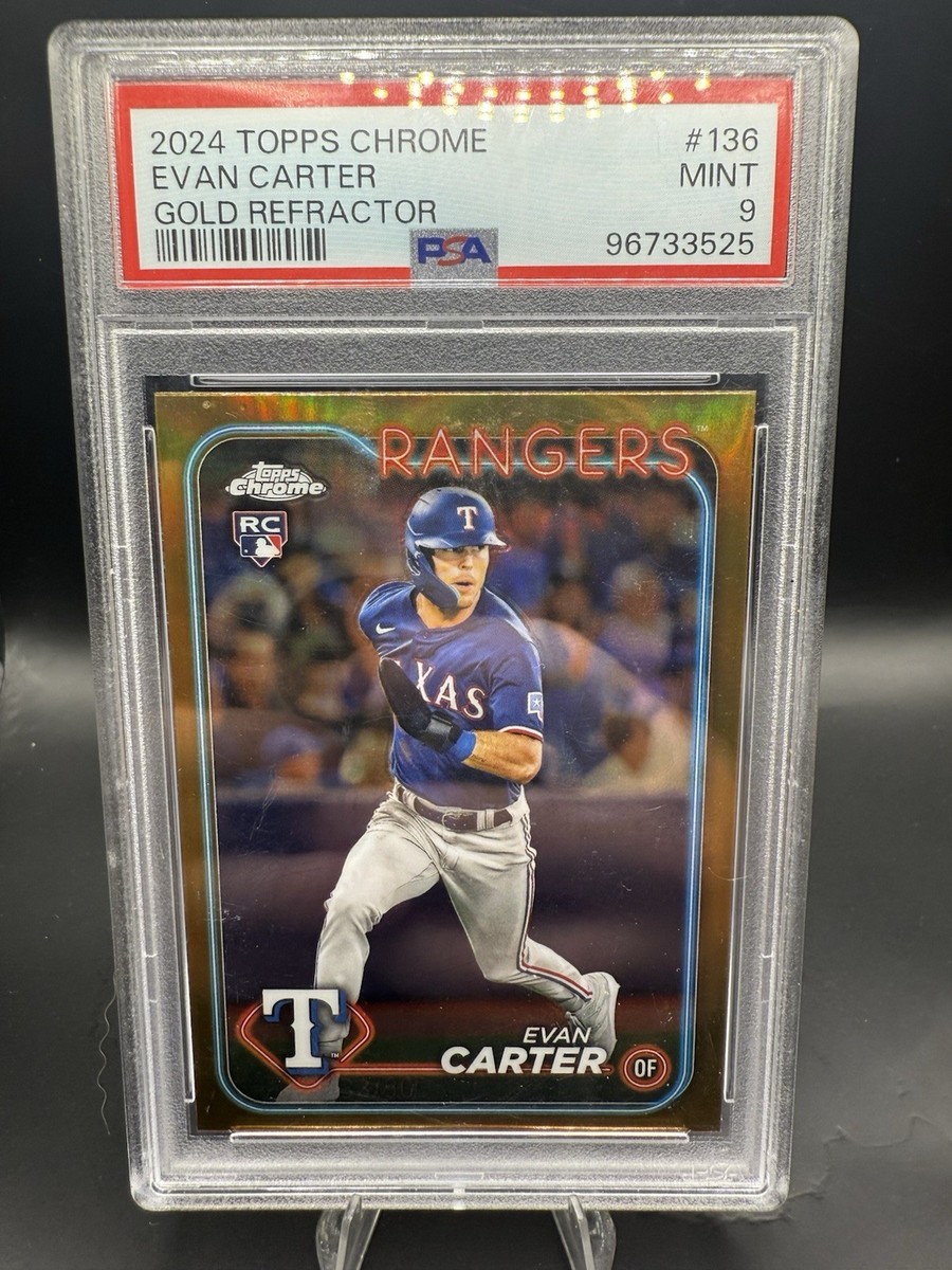 2024 Topps Chrome - Evan Carter #136 Gold Refractor /50 (RC) for