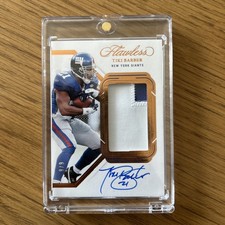 2022 Panini Flawless - Patch Autographs Tiki Barber #PA-73 Bronze 6/6 (AU, MEM)