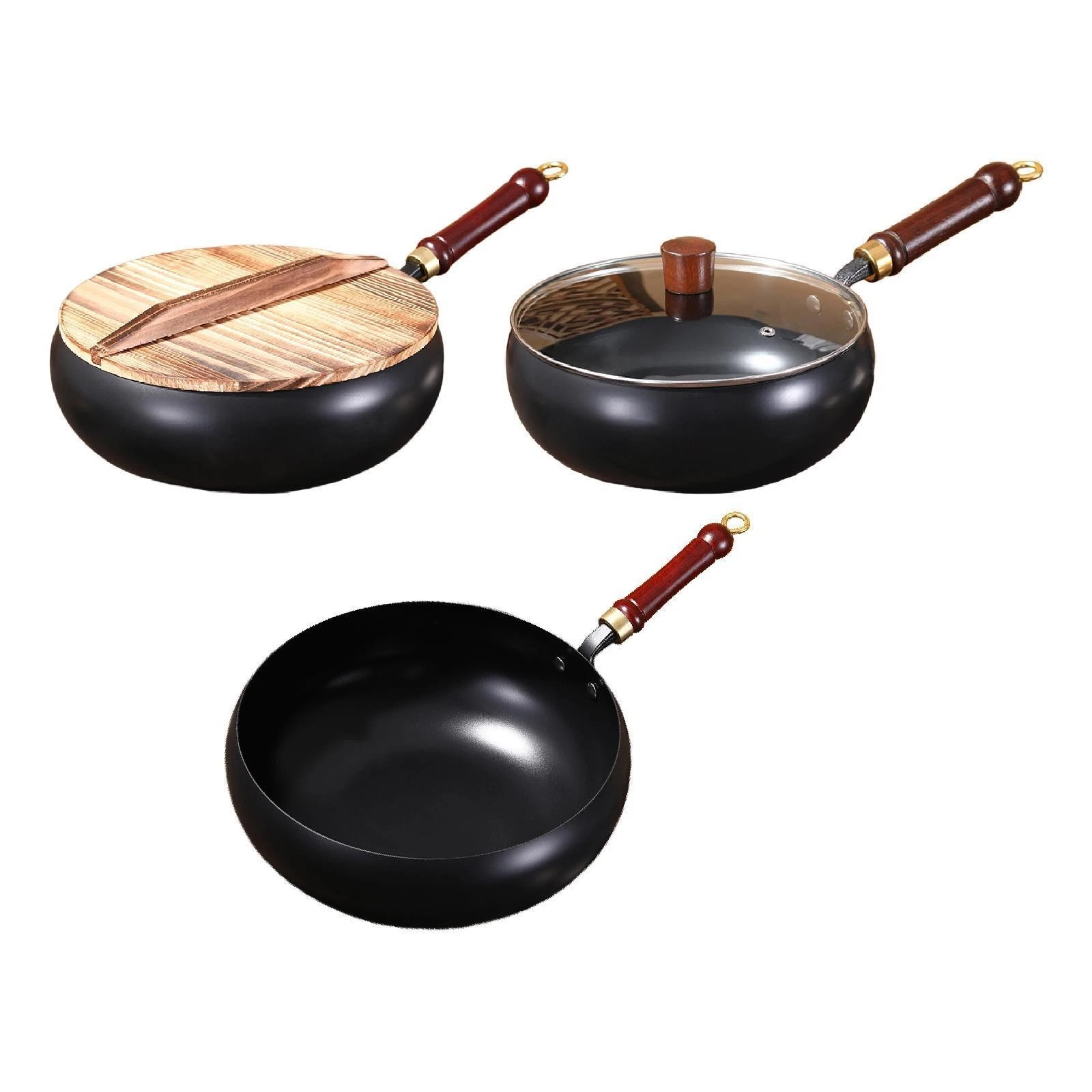 Chinese Wok Cooking Pot Long Handle without Coated Multifunctional Manual
Opens in a new window or t