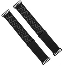 2Pcs Adjustable Elastic Wig Band with Non-Slip Silicone Strips Removable Buckl