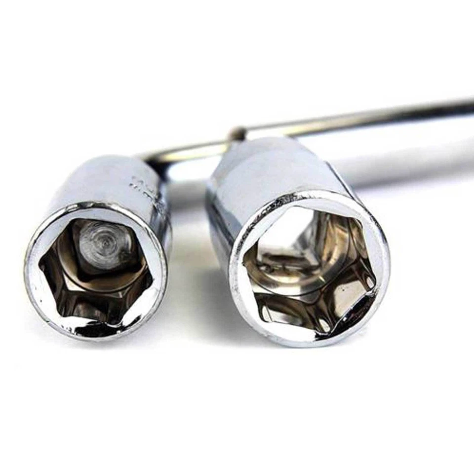 Llave de tuerca de rueda extensible 17/19/21/23 mm enchufe neumático de coche hierro garaje herramientas Foto 3 de 4