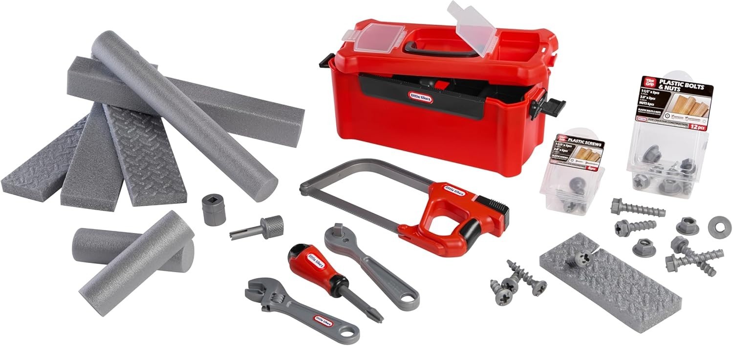 Creative Construction Tool Box Set - 9 Realistic Accessories