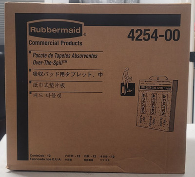 Rubbermaid 4254-00 Over-The-Spill Pad, 22 Sheets/Pad-Pkg Qty 12 (TOTAL OF 264)