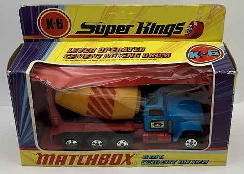 1971 Matchbox Lesney Super Kings GMC Cement Mixer K-6