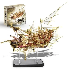 Piececool 3D Metal Puzzles, Nine Heavens Boat Models Kits to Build for Adults...