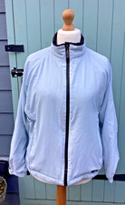 proquip ladies light blue waterproof lightweight golf jacket 14/16