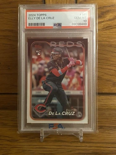 2024 Topps Series 1 - Elly De La Cruz #141 (RC) PSA Gem Mint 10 Reds