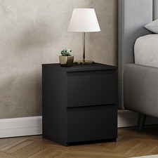 Modern 2 Drawer Chest of Drawers Bedside Table Nightstand Bedroom Furniture