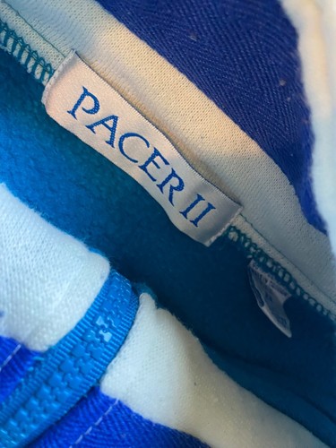 Vintage Light Blue Sweatshirt Zip 90s 80s Sweater Size 2XL Boxy Pacer 2 - Picture 6 of 8