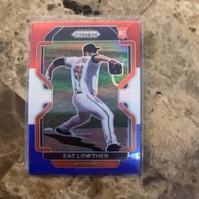 2022 PRIZM RED WHITE BLUE #166 ZAC LOWTHER RC ORIOLES B-8