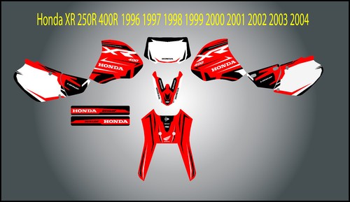 HONDA XR400 XR 400 96-04 FULL GRAPHICS KIT STICKERS DECALS THICK 21M MATERIAL - Picture 3 of 9
