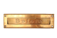 1 v. 3 originale ANTIKE Briefklappe Briefeinwurf Briefschlitz Briefkasten 1906