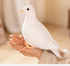 White Pigeon Bird 8 Inch Stuffed Animal Plush Toys Toddler Doll Kids Gifts