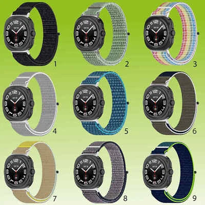 WIGENTO Per Samsung Galaxy Watch Ultra 47mm Cinturino Elastico Nylon Velcro Braccio