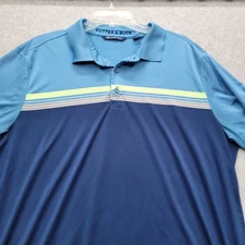 Charlotte National Cutter & Buck Men's XL Blue Short Sleeve Polo Shirt