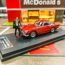 DCM 1/64 Scale Aston Martin DB5 1964 Red Diecast Car Model Collection