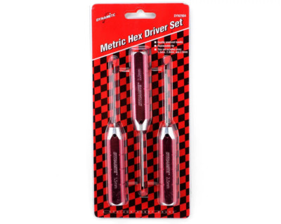 Dynamite 1.5mm 2mm 2.5mm Steel Machined Hex Driver Metric Tool Set DYN2904
