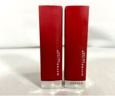 (2) MAYBELLINE COLORSENSATIONAL CREAMY MATTE LIPSTICK- 382- RED FOR ME-  NEW
