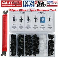 100pcs Car Clips Trim Push Retainer Pin Rivet Bumper W Remover Tool 100pcs Car Clips Trim Push Retainer Pin Rivet Bumper W Remover Tool
