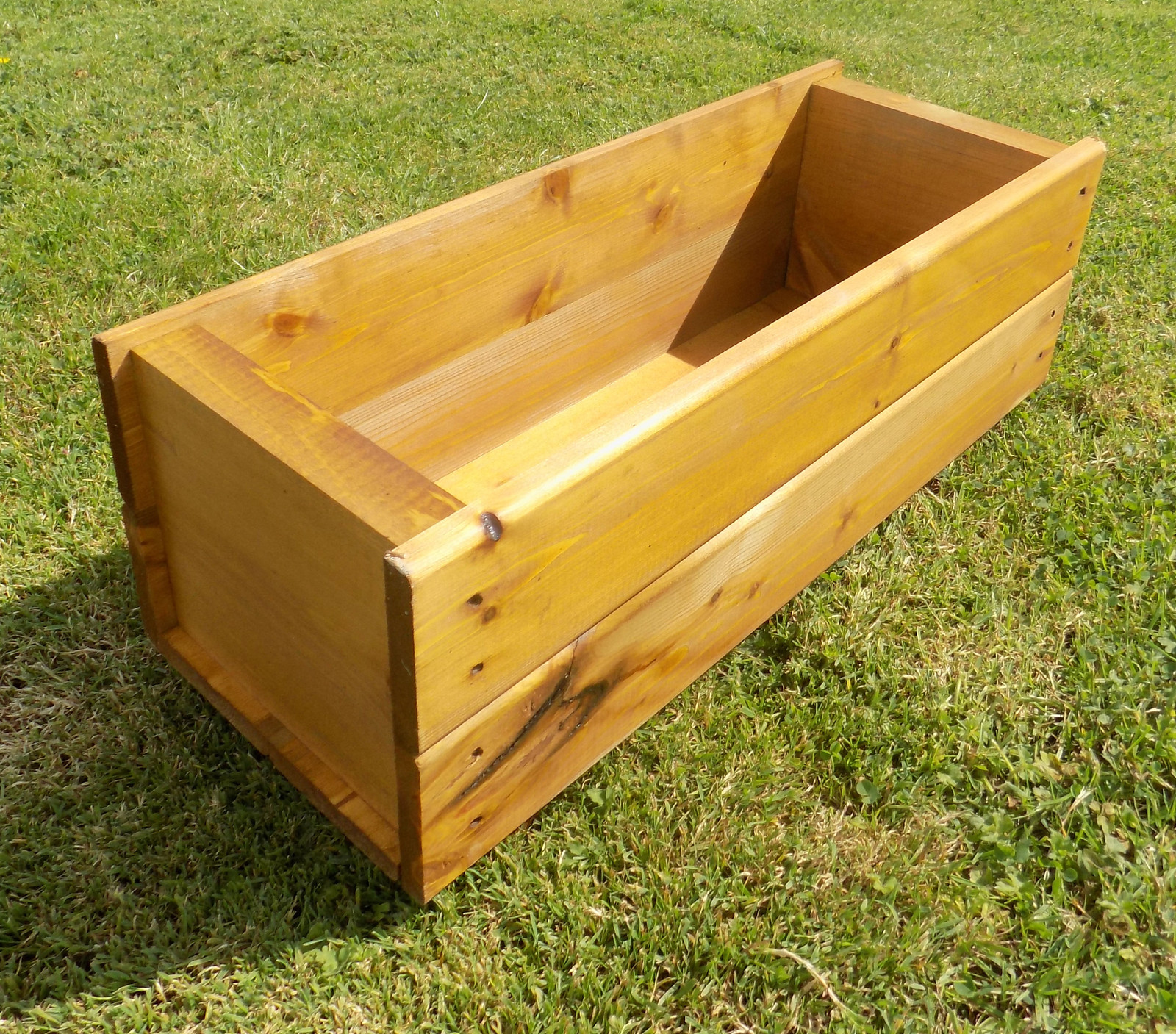 Wooden Trough Planter Wood Garden Container Boxes Flower Plant Boxes Pot 60cm