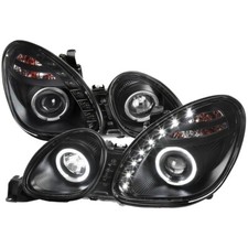 98-05 Lexus GS300 GS400 GS430 Black Projector Headlights DRL Dual Halos