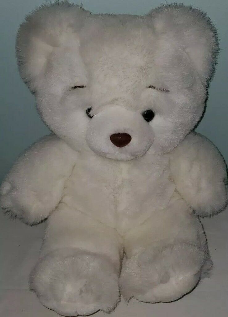 Russ Berrie Snowden White Teddy Bear 15" Vintage Plush Stuffed Animal Rare #843