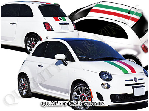 Fiat 500 Abarth Side Stripes Decal Kit – 500 / 595 / 695 Car