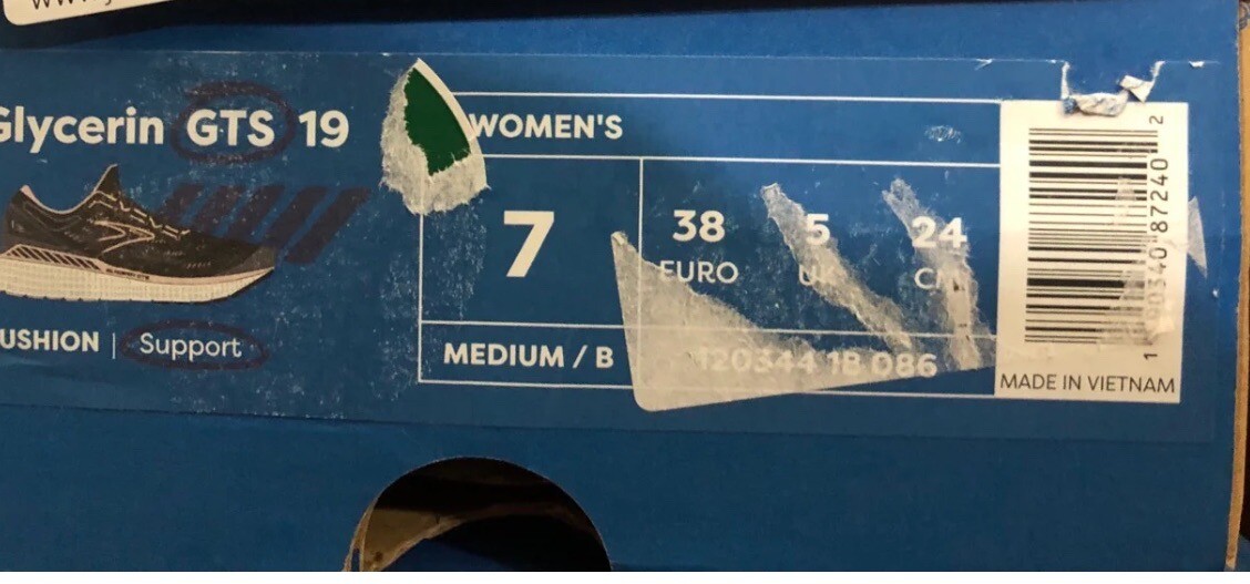 BROOKS GLYCERIN GTS 19 RUNNING SHOE, BLACK SHADOWS PRIMROSE SIZE 5UK eBay