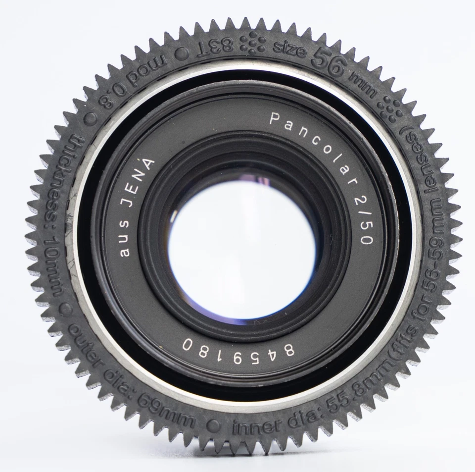 Carl Zeiss Pancolar f/2 50 mm Zebra PL-MOUNT LENTE ARRIFLEX ARRI Rojo Uno 35 mm Foto 4 de 4