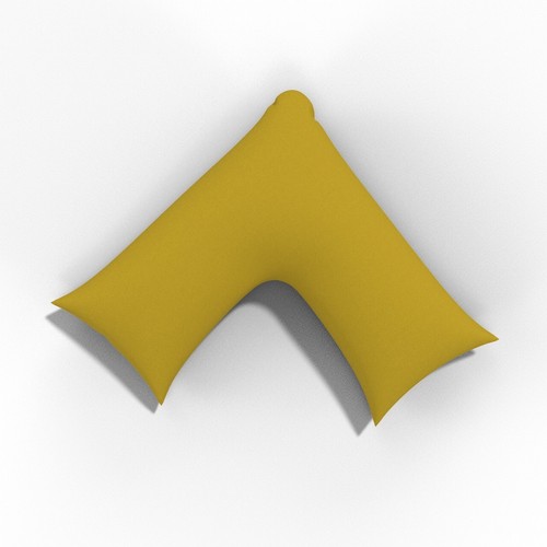 V Shaped Pillowcases Plain Dyed Polycotton Covers Back Neck Body Support 74x34cm - Picture 64 of 75