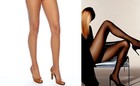 2 D L Peavey Champagne & Black Pantyhose Hooters Uniform  Sexy Legs  Role Play  — photo 1