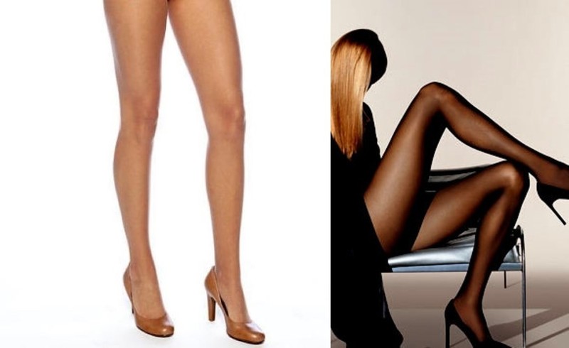 2 D L Peavey Champagne & Black Pantyhose Hooters Uniform  Sexy Legs  Role Play 
