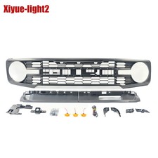 Front Grille Mesh W Led Light For Ford Bronco 2021-2023 2 4 Door Matte Black