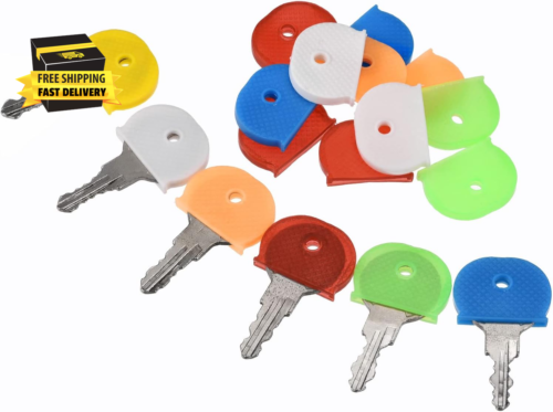 Key Cap Cover Tags, 10Pcs Keys Identifier Label ID Silicone Sleeve for House Apa - Picture 6 of 6