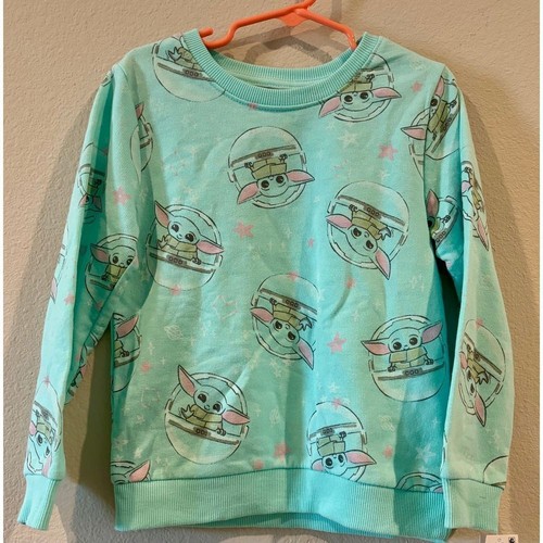 Star Wars Toddler Yoda With Stars Sweatshirt - Aruba Blue - Size: 5T