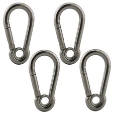 4pcs 5/16'' Stainless Steel Carabiner Snap Hook M8 Carabiner Clip with Eyelet