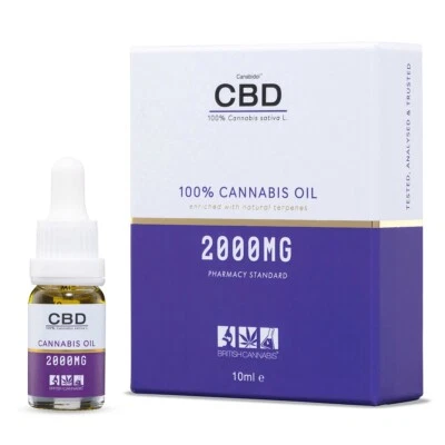 CBD by BRITISH CANNABIS 100% Cannabis Oil Drops | Premium CBD | THC-Free | 10ml