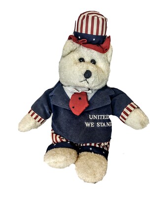 4th of July Uncle Sam Teddy Bear Plush Toy Doll Figure Americana Patriotic Decor